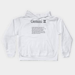 Zodiac Sign Gemini Kids Hoodie